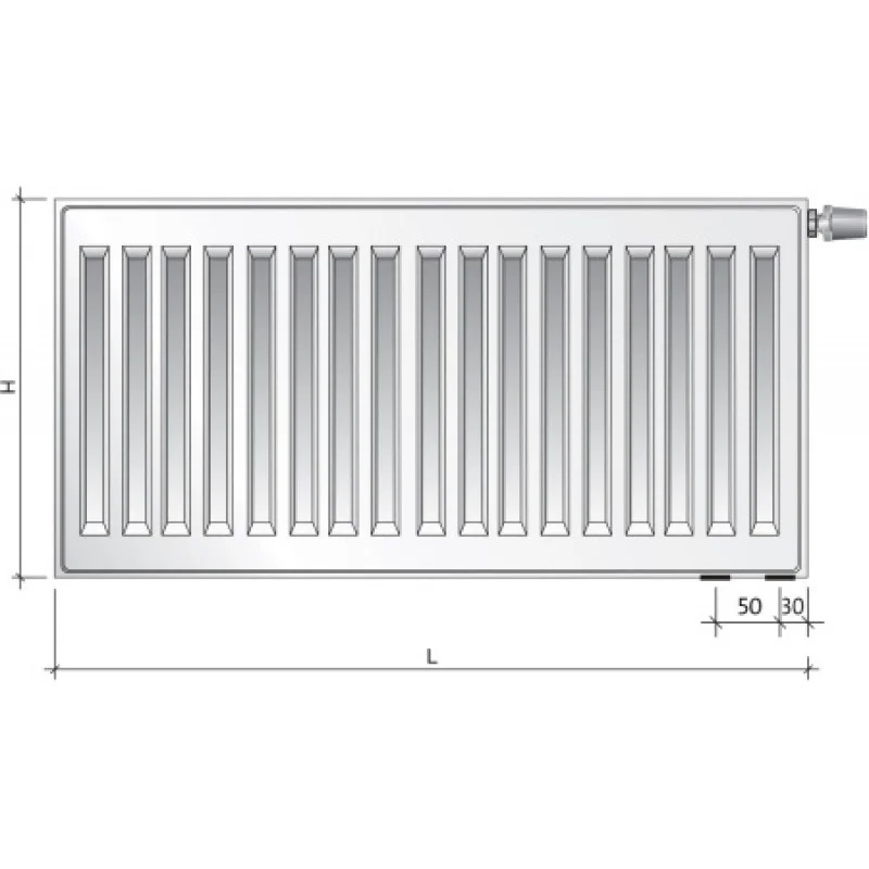 Стальной радиатор Purmo Ventil Compact 21 тип 900х500 мм