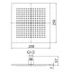 Верхний душ VALVEX Carre Gold 250х250 мм 2455590
