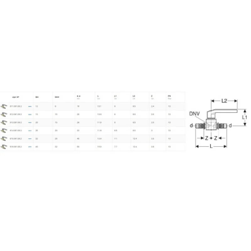 Кран шаровый Geberit Mepla 50 мм 616.061.00.2