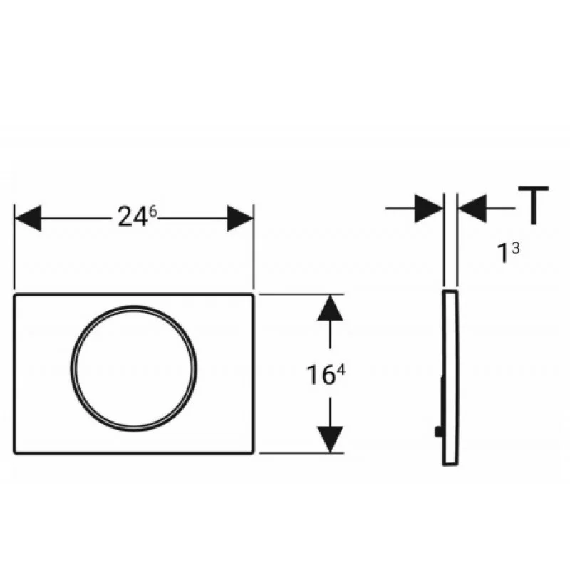 Клавиша смыва Geberit Sigma 10 115.863.SN.6