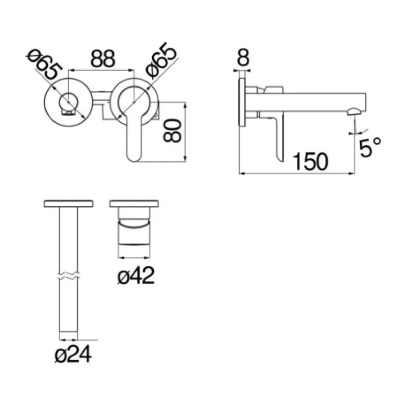 Змішувач для раковини Nobili ABC AB87199CR