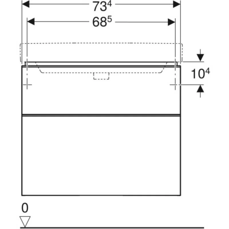 Тумба під умивальник Geberit Smyle Square 750х480 500.353.JR.1