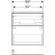 Тумба под умывальник Geberit iCon 600х480 502.303.01.3
