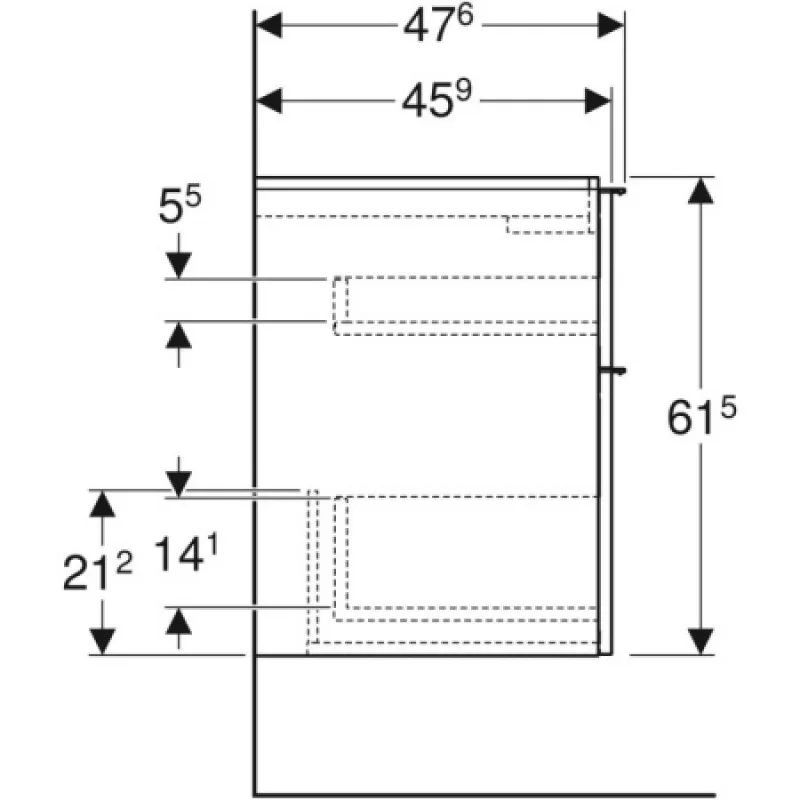 Тумба під умивальник Geberit iCon 750х480 502.304.01.2