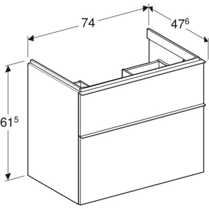 Тумба під умивальник Geberit iCon 750х480 502.304.01.2