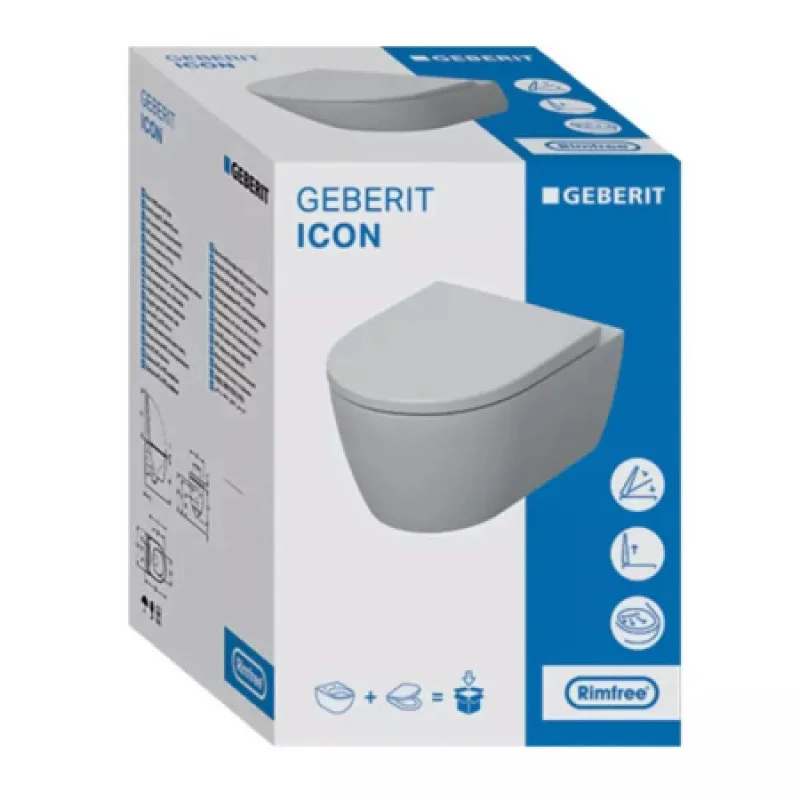 Підвісний унітаз Geberit iCon Rimfree 501.664.00.1