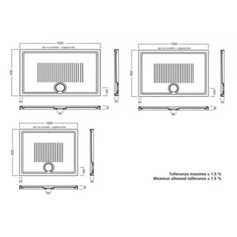 Душовий піддон Hatria Lif H3 1000x800x30 PBY1ZY01
