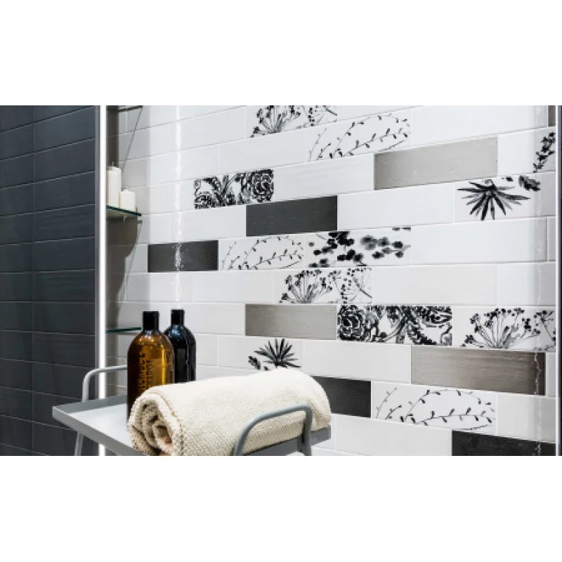 Плитка Iris Ceramica Aura Jet 100x300х7,5мм структурная/глянцевая, для стены 754946