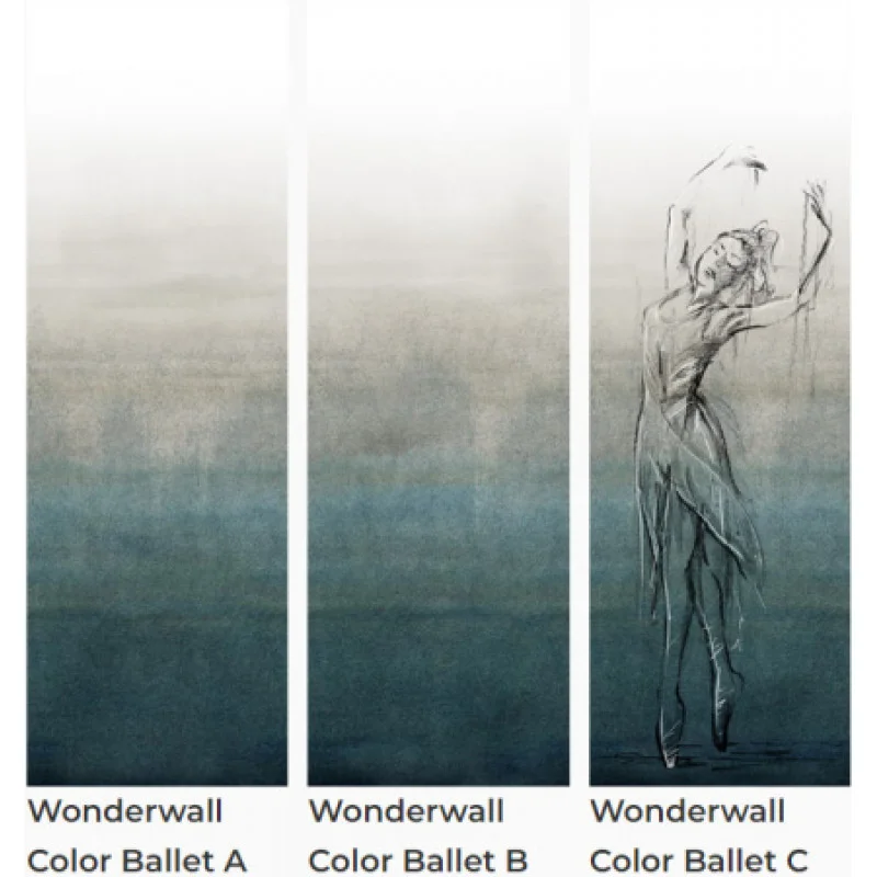 Плитка керамогранитная Cottodeste Wonderwall декор Color Ballet B 1000x3000х3,5мм Kerlite, гладкая/матовая EG7WP71