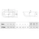 Ванна акрилова Hatria Vasche BT 01 170x78x60 см білий/Cemento 07Y7AX25