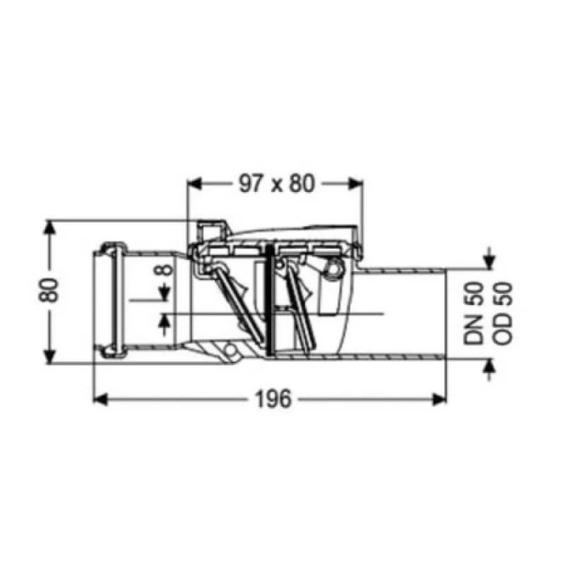 Зворотний клапан Kessel Staufix DN50 73050