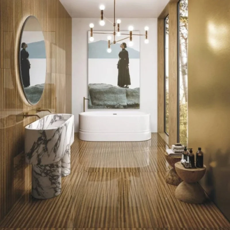 Плитка керамогранітна Refin Canal grande Noce 750x1500х9мм гладка/полірована OR37