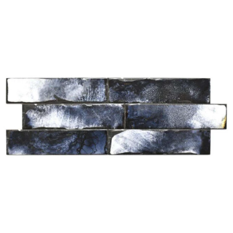Плитка Iris Ceramica Elementi Lava cobalto 300x75х8, 8мм структурна/глянсова, для стіни 537024