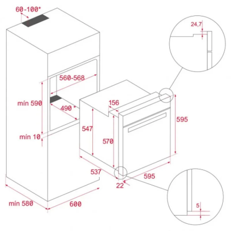 Комплект побутової техніки Teka (духова шафа Easy HCB 6535 хром + варильна поверхня Flex Easy IBF 64200 S)
