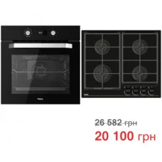 Комплект бытовой техники Teka (духовой шкаф Easy HCB 6535 черный + варочная поверхность GBC 64100 KBN BK черная)