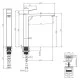 Змішувач для раковини Bossini Aki-T Satined nickel Z00709000094005